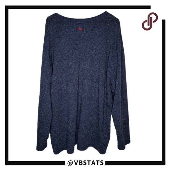 Tommy Bahama Reversible Long Sleeve Crew Neck Top in‎ Size XXL (Gray / Gray-Red) - Picture 3 of 6